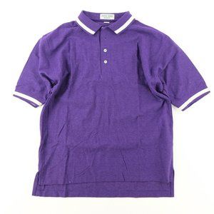 VTG OUTER BANKS RESERVE POLO SHIRT MENS LARGE PURPLE SHORT SLEEVE CLASSIC